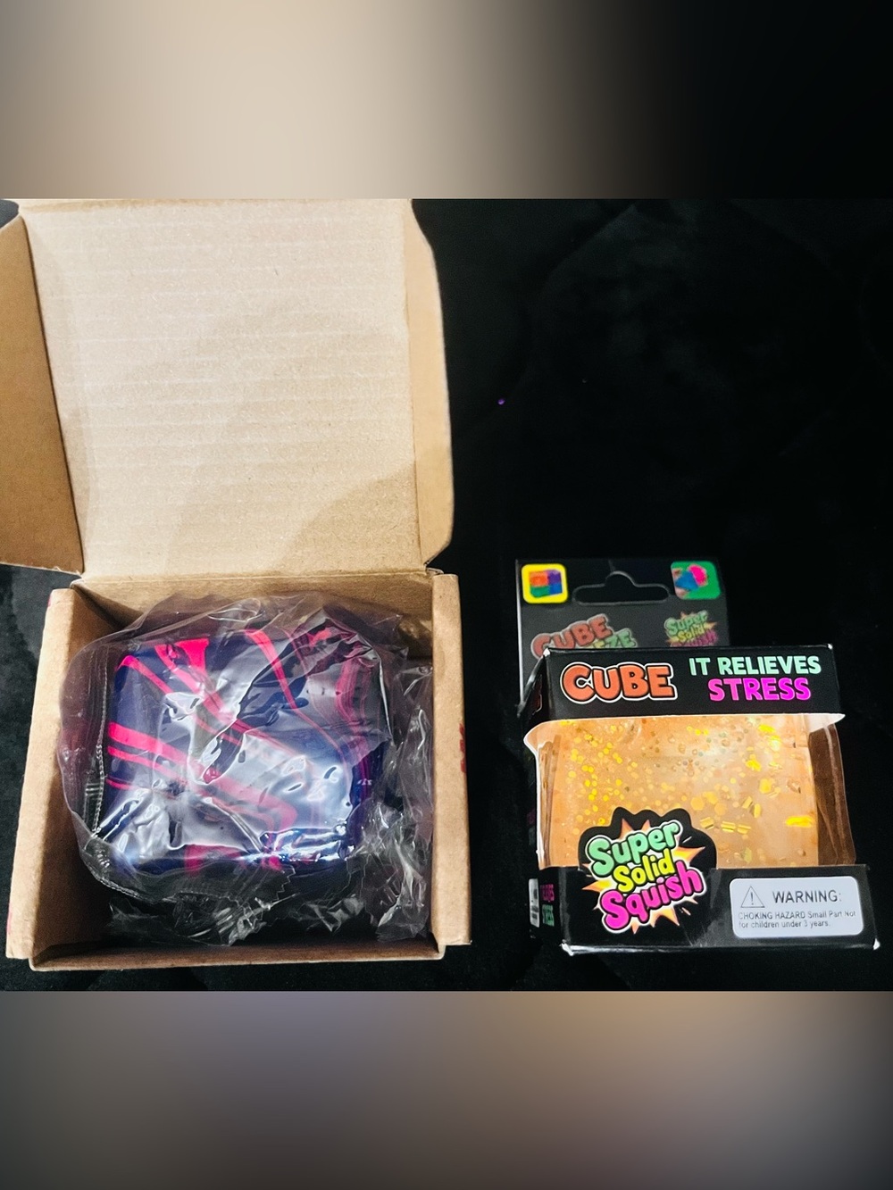 2 Pack Squishy Cubes/Fidget Toys, FREE Mini Squishy w/ Purchase